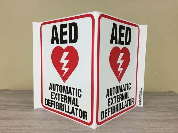 N-116 Tesla Styrene Automatic External Defib AED Interior Signs Safety Signs South Buffalo, NY Erie County, NY Busiinesses manufacturing